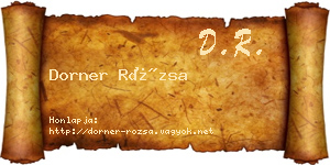 Dorner Rózsa névjegykártya