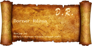 Dorner Rózsa névjegykártya