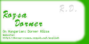 rozsa dorner business card